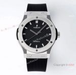 Swiss Copy Hublot Classic Fusion 42 Watch Titanium Black Rubber Strap
